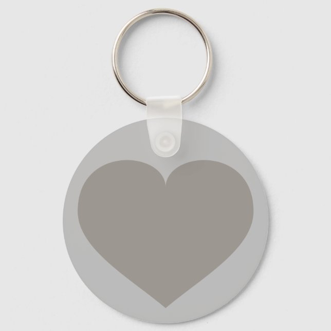 Porte-clés Solide Argent Coeur Keychain (Recto)