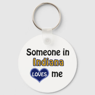 Porte-clés Someone in Indiana Loves Me