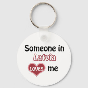 Porte-clés Someone in Latvia Loves Me