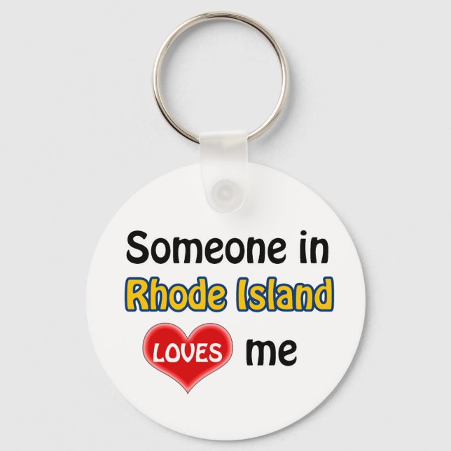 Porte-clés Someone in Rhode Island Loves (Recto)