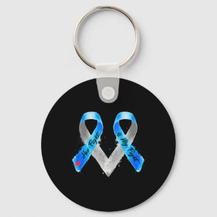 Porte-clés Son combat est mon combat Blue Ribbon Type 1 Diabè