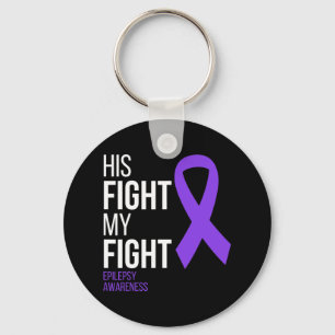 Porte-clés Son combat est Mon combat Epilepsie Conscience Moi