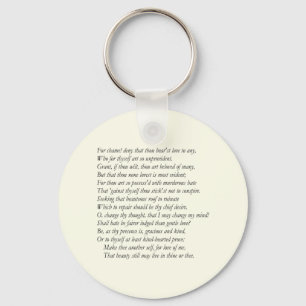 Porte-clés Sonnet # 10 par William Shakespeare