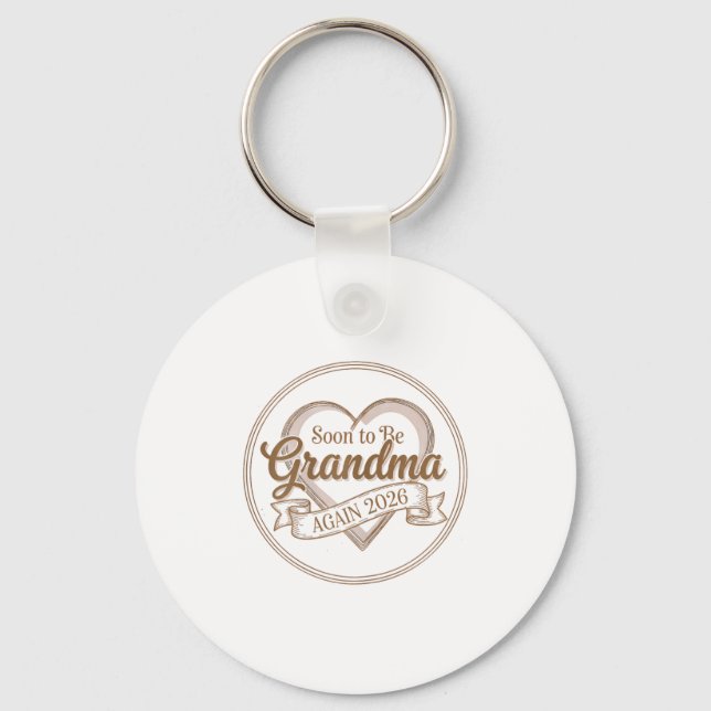Porte-clés Soon To Be Grandma Again 2026 Loading Pregnancy An (Recto)