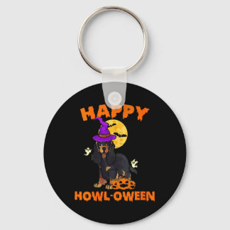 Porte-clés Sorcière de chien Cocker Spaniel noir et feu pour