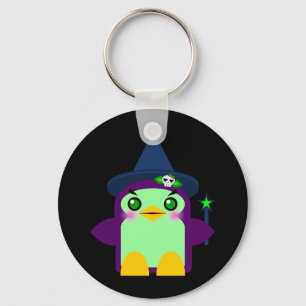 Porte-clés Sorcière pingouin mignonne