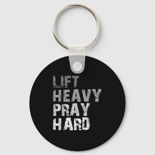 Porte-clés Soulever Lourd Priez Dur Motivation Exercice Faith