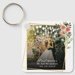 Porte-clés Soulmates I Love You mariage Photo Saint Valentin