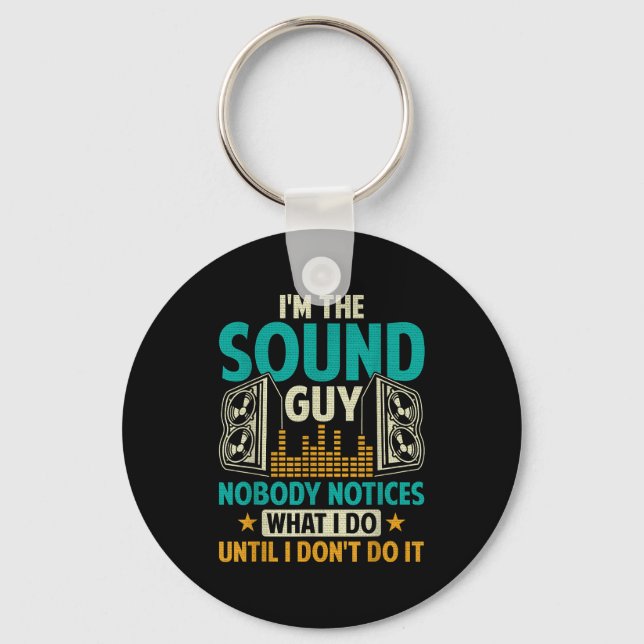 Porte-clés Sound Engineer Tech Husband Dad Funny Dj Disc Jock (Recto)