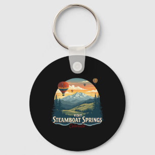 Porte-clés Sources de Steamboat Colorado Ski Coucher de solei