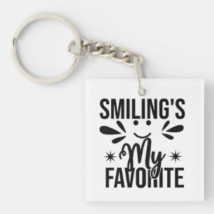 Porte-clés Sourire est mon préféré, sourire est mon préféré