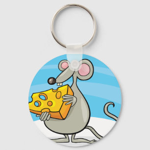 Porte-clés Souris avec le porte - clé de fromage