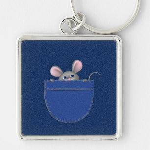 Porte-clés Souris en poche