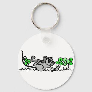 Porte-clés Souris Jouant En Shamrock