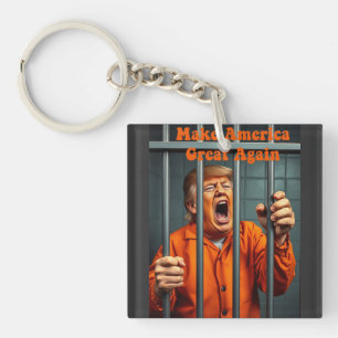 Porte-clés Soutenez Kamala Walz Justice Trump Drôle Satire
