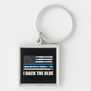 Porte-clés Soutenez le Thin Blue Line Drapeau USA MAGA WWG1WA