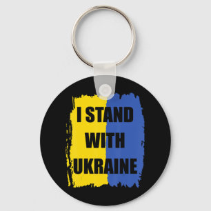Porte-clés Soutenez l'Ukraine Je prends position avec l'Ukrai