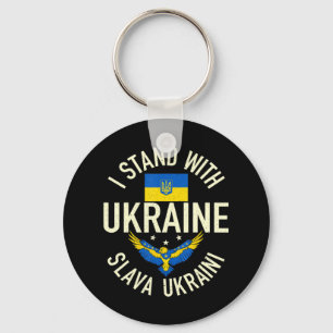 Porte-clés Soutenez L'Ukraine Je Prends Position Avec L'Ukrai
