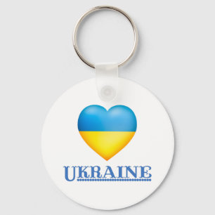 Porte-clés Soutenez l'Ukraine - Paix et Amour pour l'Ukraine