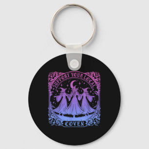 Porte-clés Soutenez Votre Coven Local Sorcière Drôle Hallowee