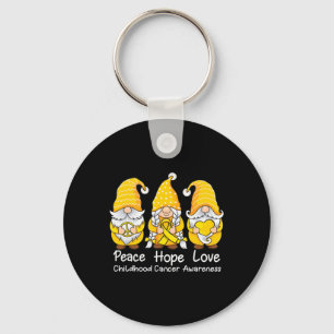 Porte-clés Soutenir Peace Hope Love Chilhood Cancer Awareness