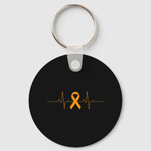 Porte-clés soutien à Leukemia Sensibilisation orange Ruban pr