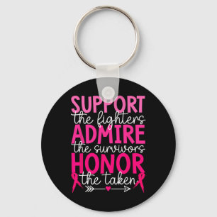 Porte-clés Soutien pour le cancer du sein Admirez Honneur can