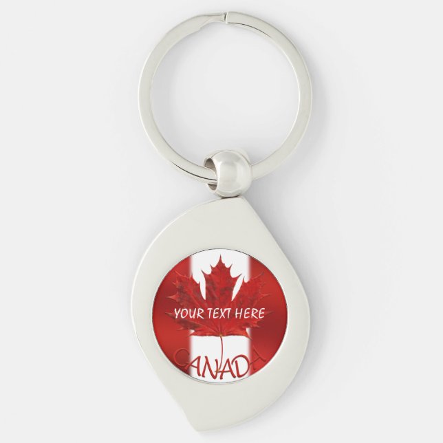Porte-clés souvenir Canada personnalisé drapeau du (Devant)