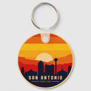 Porte-clés Souvenir de la ville de San Antonio Texas Skyline