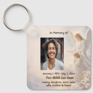 Porte-clés Souvenir de prière mémorielle des anges célestes