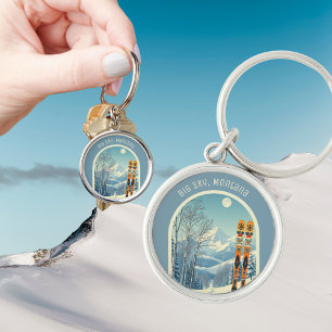 Porte-clés souvenir des vacances de ski Big Sky Montana
