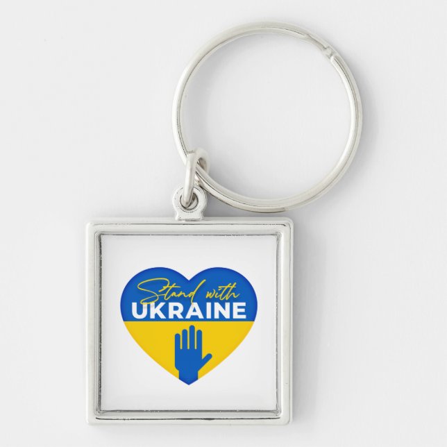Porte-clés Soyez avec le Porte - clé Carré ukrainien (Devant)