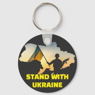 Porte-clés Soyez avec l'Ukraine - Soutien et solidarité