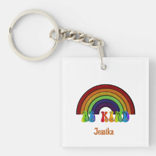 Porte-clés Soyez Gentil LGBTQ Arc-en-ciel Positivité