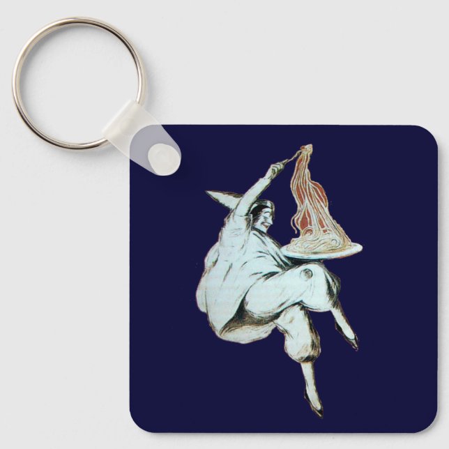 Porte-clés SPAGHETTI PARTY ITALIAN KITCHEN, RESTAURANT rouge (Recto)