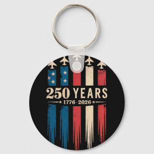 Porte-clés Spectacle aérien patriotique 1776-2026 Drapeau Usa