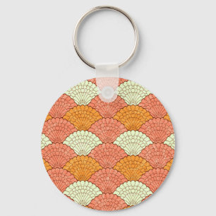 Porte-clés Spectacle de coquilles : Motifs de la mer Abstrait