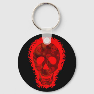 Porte-clés Spectres crâniens Big porte - clé rouge crâne