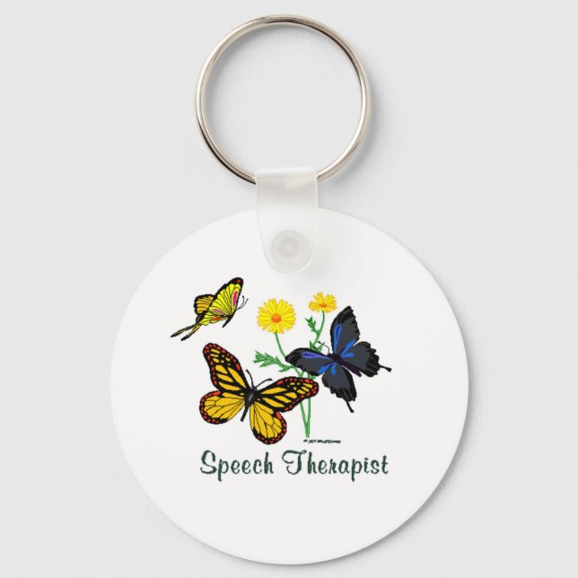 Porte-clés Speech Therapeuist Butterflies (Recto)