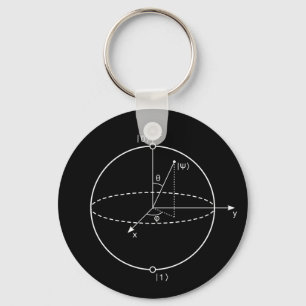 Porte-clés Sphère Bloch Physique / Maths Quantum Bit