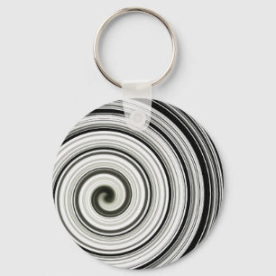 Porte-clés spirale noire et blanche