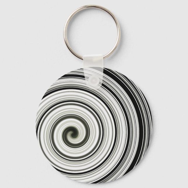 Porte-clés spirale noire et blanche (Recto)