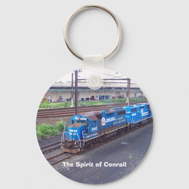 Porte-clés Spirit of Conrail - GP38 - PRR #2943 dans Blue Pai (Recto)