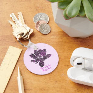 Porte-clés Spirituelle Partiellement Violet Lotus Fleur Nam M