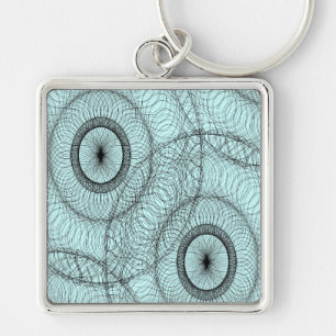 Porte-clés Spirographe élégant Tourbillonnant Zen Doodle Mo