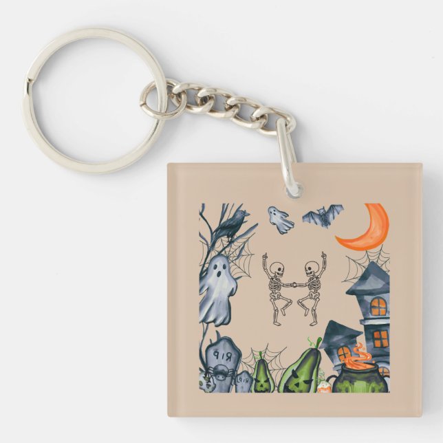 Porte-clés Spooky Party Frame tee shirt (Devant)
