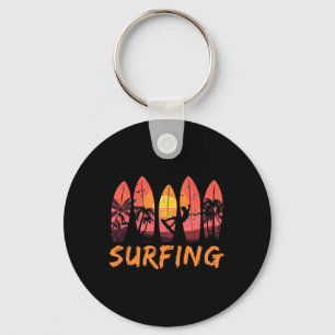 Porte-clés Sports de surf sur l'océan - Planche de surf Vague
