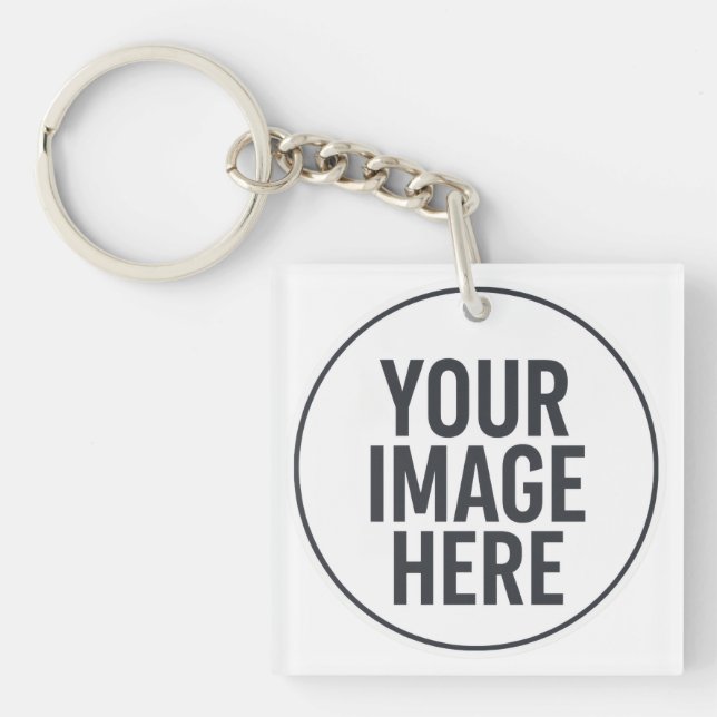 Porte-clés Square Photo Memory Keychain for Daily Use (Devant)