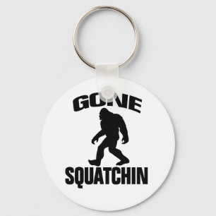 Porte-clés Squatchin allé - noir et blanc