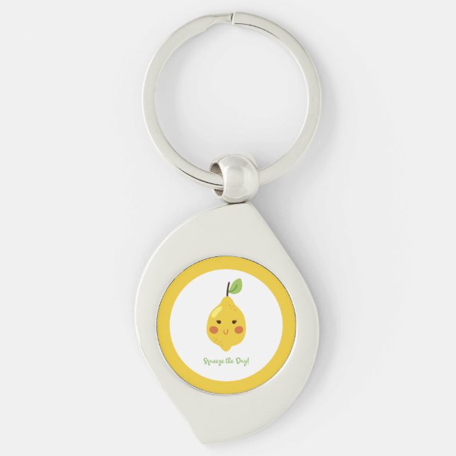 Porte-clés Squeeze Day Punny Lemon (Devant)